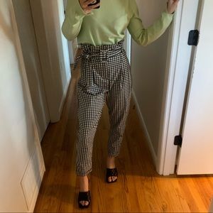 bershka gingham pants